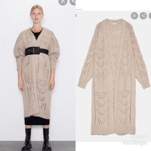ZARA LONG WOOL CARDIGAN